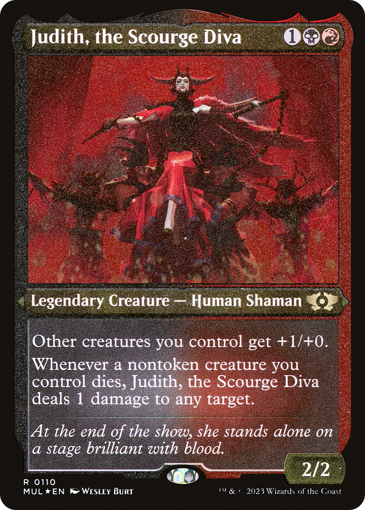 Judith, the Scourge Diva (Foil Etched) [Multiverse Legends] | Gate City Games LLC