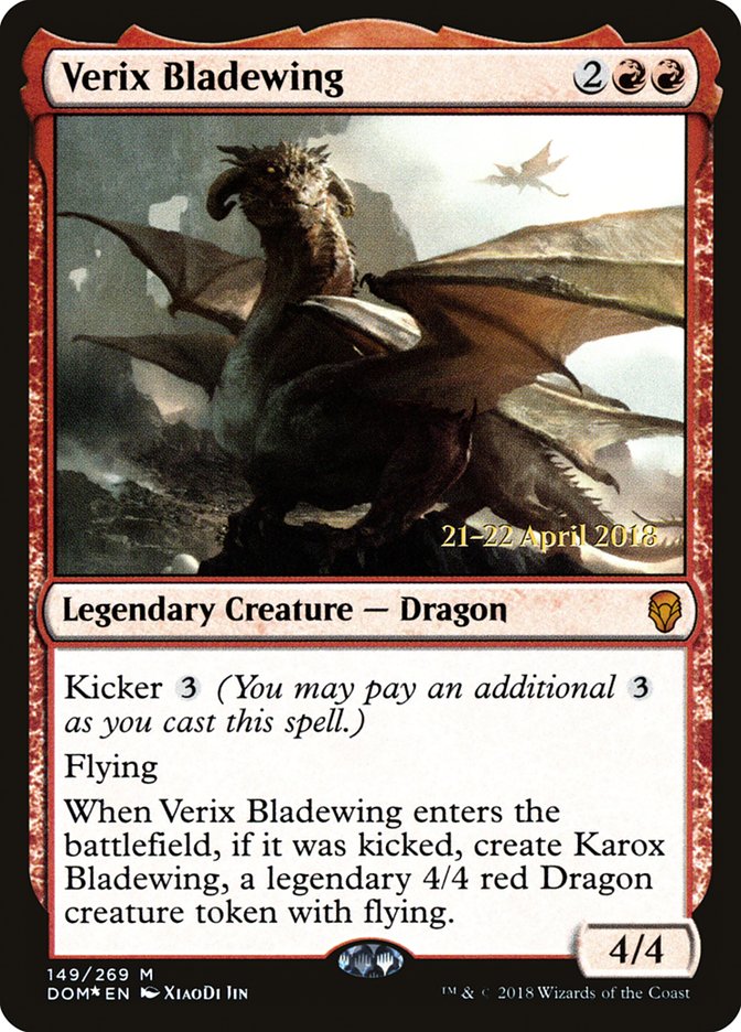 Verix Bladewing [Dominaria Prerelease Promos] | Gate City Games LLC