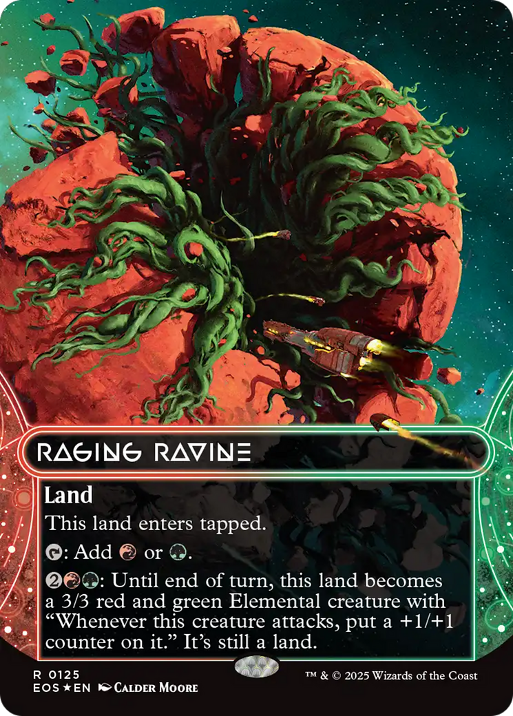 Raging Ravine (0125) (Borderless) (Galaxy Foil) [Edge of Eternities: Stellar Sights] | Gate City Games LLC