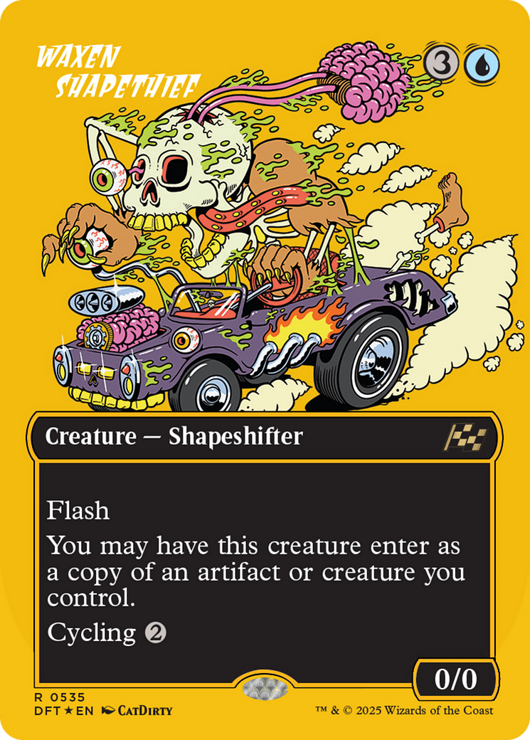 Waxen Shapethief (Borderless) (First-Place Foil) [Aetherdrift] | Gate City Games LLC