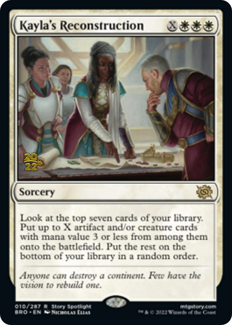 Kayla's Reconstruction [The Brothers' War Prerelease Promos] | Gate City Games LLC