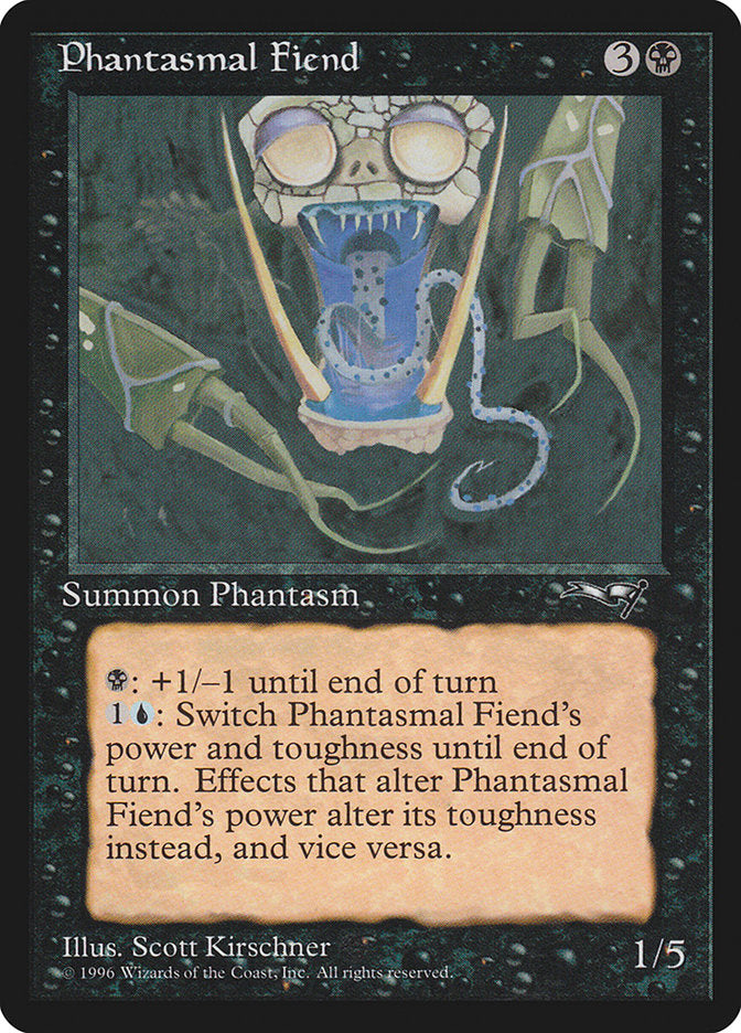 Phantasmal Fiend (Dark Green Background) [Alliances] | Gate City Games LLC