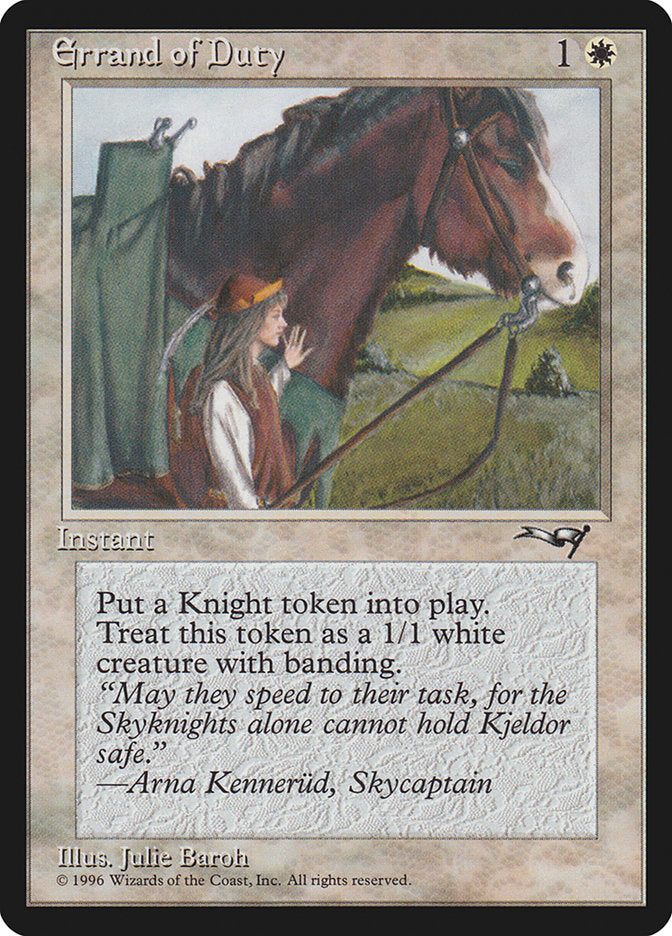 Errand of Duty (Horse) [Alliances] | Gate City Games LLC