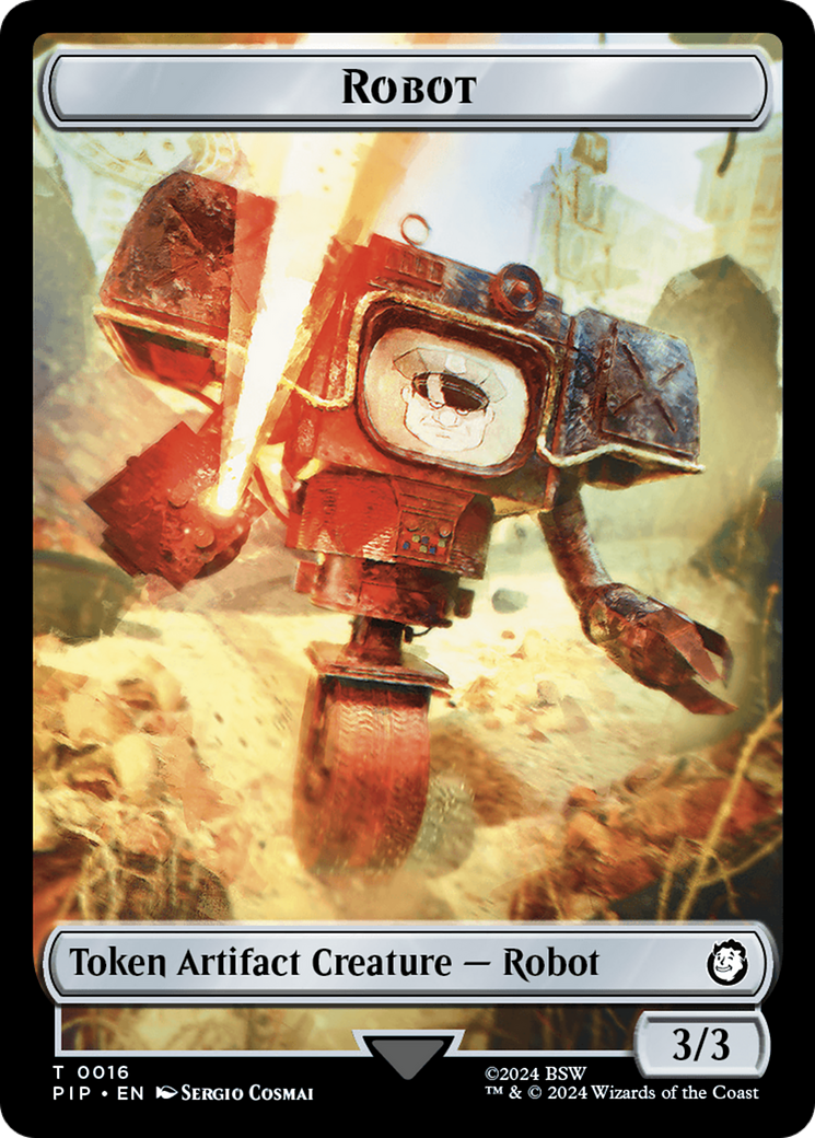 Robot // Junk Double-Sided Token [Fallout Tokens] | Gate City Games LLC