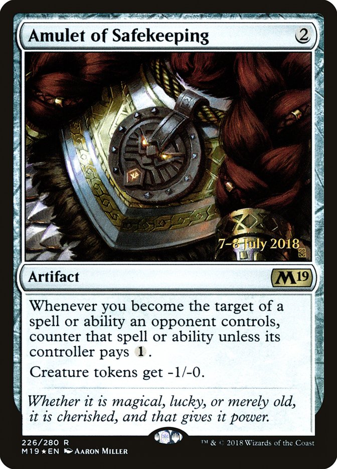 Amulet of Safekeeping [Core Set 2019 Prerelease Promos] | Gate City Games LLC