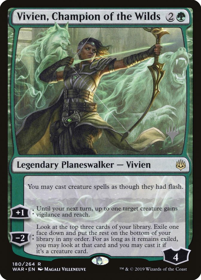 Vivien, Champion of the Wilds (Promo Pack) [War of the Spark Promos] | Gate City Games LLC