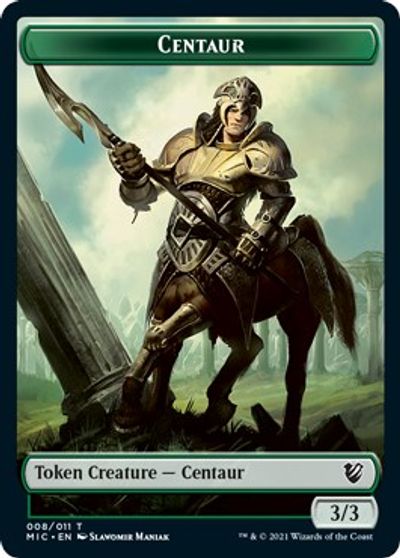 Centaur // Wolf Double-Sided Token [Innistrad: Midnight Hunt Commander Tokens] | Gate City Games LLC