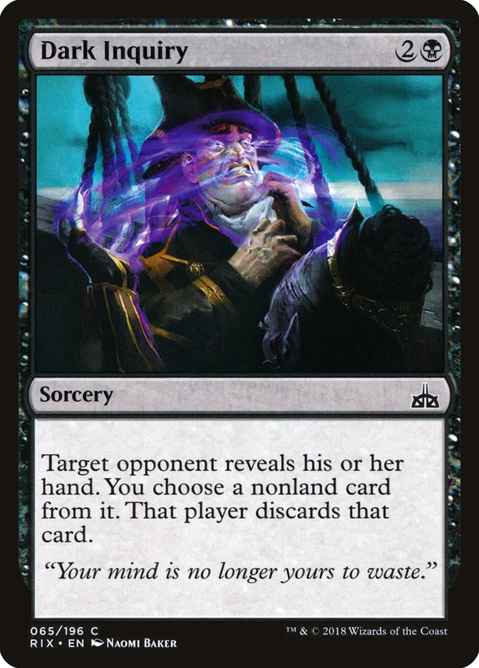 Dark Inquiry [Rivals of Ixalan] | Gate City Games LLC