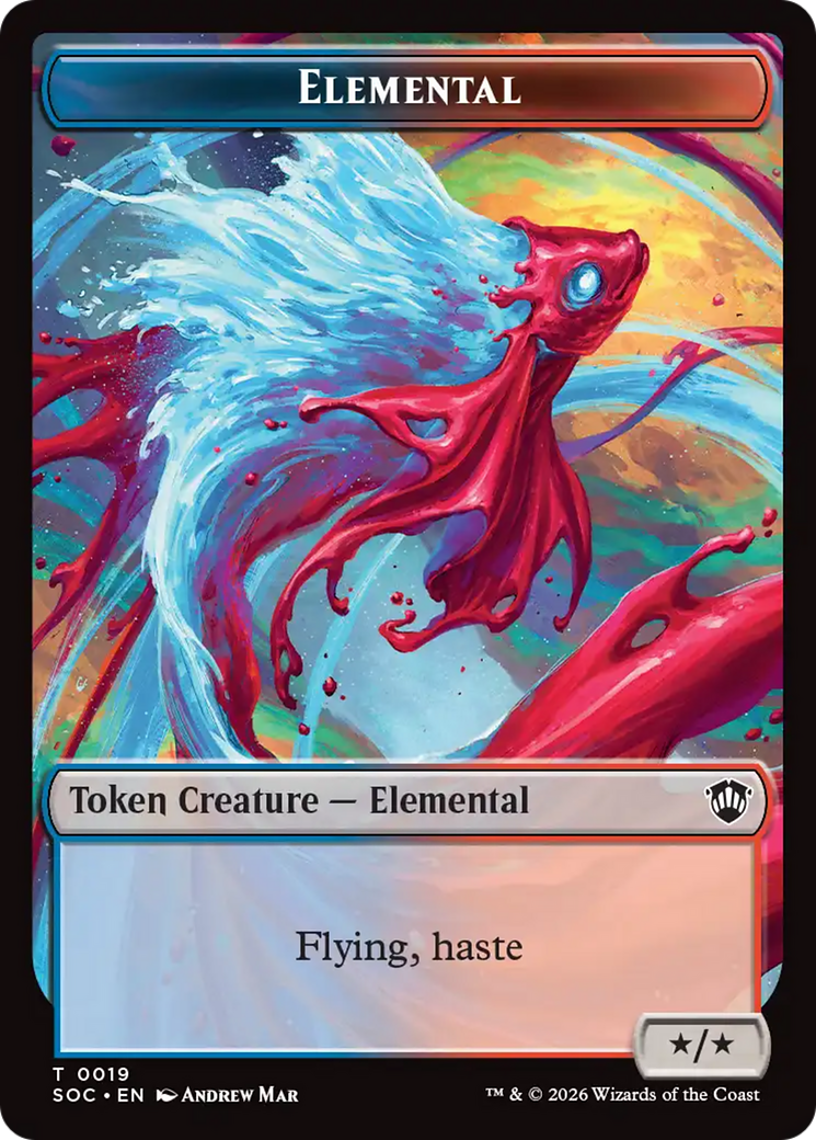 Elemental (0019) // Copy Double-Sided Token [Secrets of Strixhaven Commander Tokens] | Gate City Games LLC