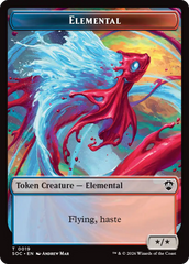 Dragon Illusion // Elemental (0019) Double-Sided Token [Secrets of Strixhaven Commander Tokens] | Gate City Games LLC