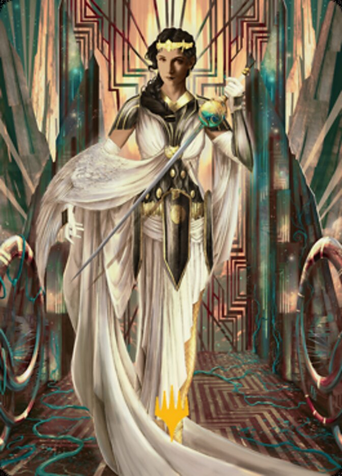 Elspeth Resplendent 2 Art Card (Gold-Stamped Signature) [Streets of New Capenna Art Series] | Gate City Games LLC