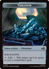 The Monarch (016) // Vibranium (031) Double-Sided Token (Surge Foil) [Marvel Super Heroes Commander Tokens] | Gate City Games LLC