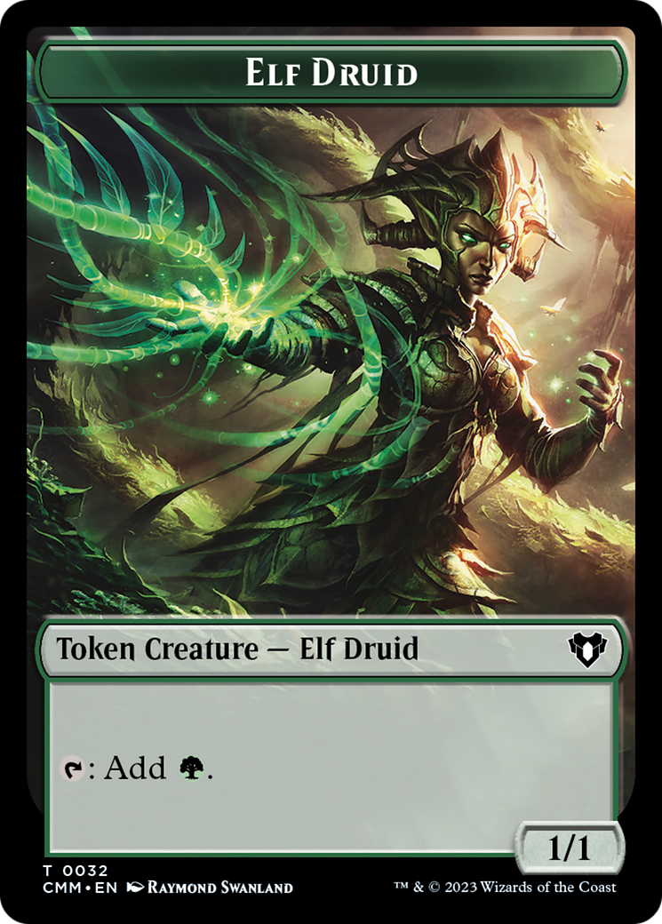 Elf Druid Token [Commander Masters Tokens] | Gate City Games LLC