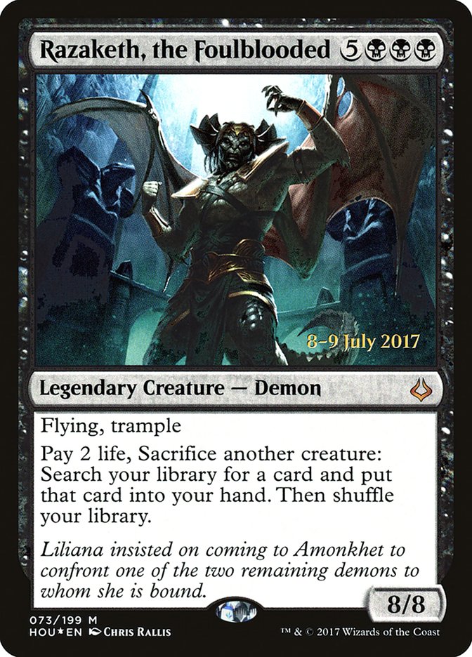 Razaketh, the Foulblooded [Hour of Devastation Prerelease Promos] | Gate City Games LLC