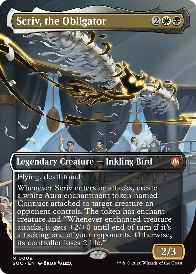 Scriv, the Obligator (Borderless) [Secrets of Strixhaven Commander] | Gate City Games LLC