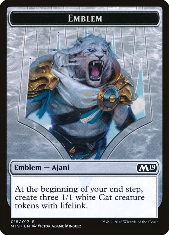 Ajani, Adversary of Tyrants Emblem [Core Set 2019 Tokens] | Gate City Games LLC