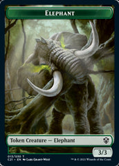 Frog Lizard // Elephant Double-Sided Token [Commander 2021 Tokens] | Gate City Games LLC