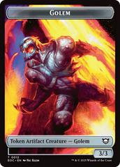 Bird // Golem (0012) Double-Sided Token [Edge of Eternities Commander Tokens] | Gate City Games LLC