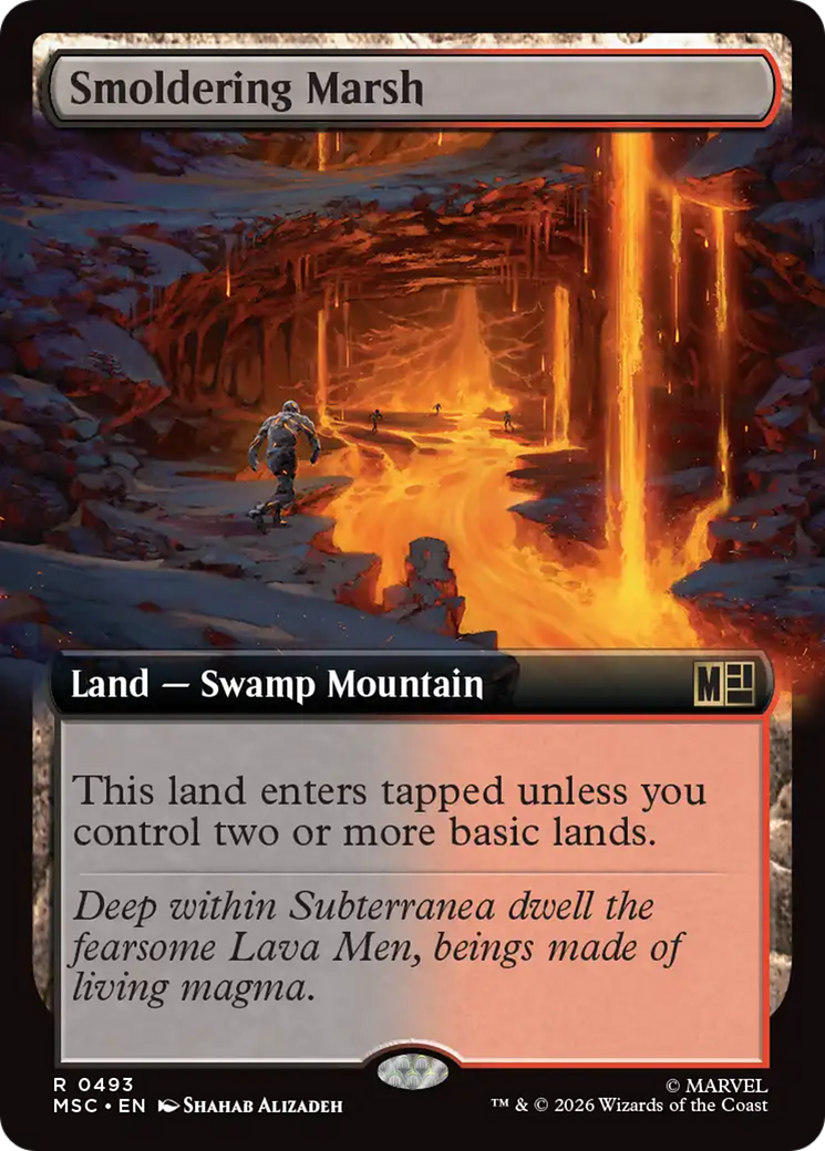 Smoldering Marsh (Extended Art) [Marvel Super Heroes Commander] | Gate City Games LLC