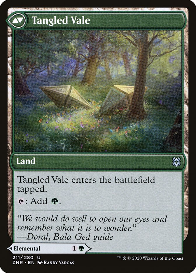 Tangled Florahedron // Tangled Vale [Zendikar Rising] | Gate City Games LLC
