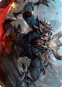 Frenzied Raider Art Card (Gold-Stamped Signature) [Kaldheim Art Series] | Gate City Games LLC
