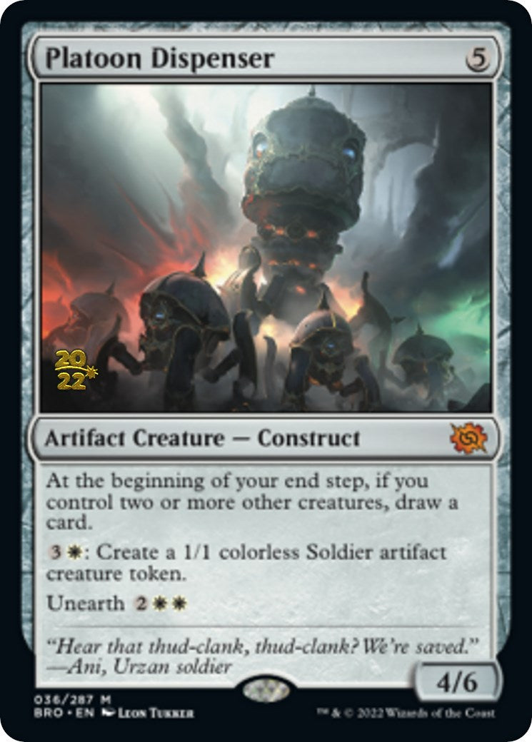 Platoon Dispenser [The Brothers' War Prerelease Promos] | Gate City Games LLC