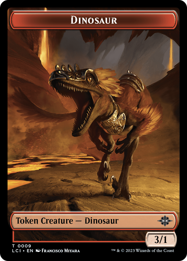 Dinosaur Token (0009) [The Lost Caverns of Ixalan Tokens] | Gate City Games LLC