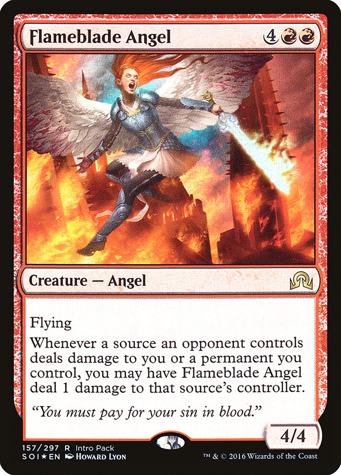 Flameblade Angel (Intro Pack) [Shadows over Innistrad Promos] | Gate City Games LLC