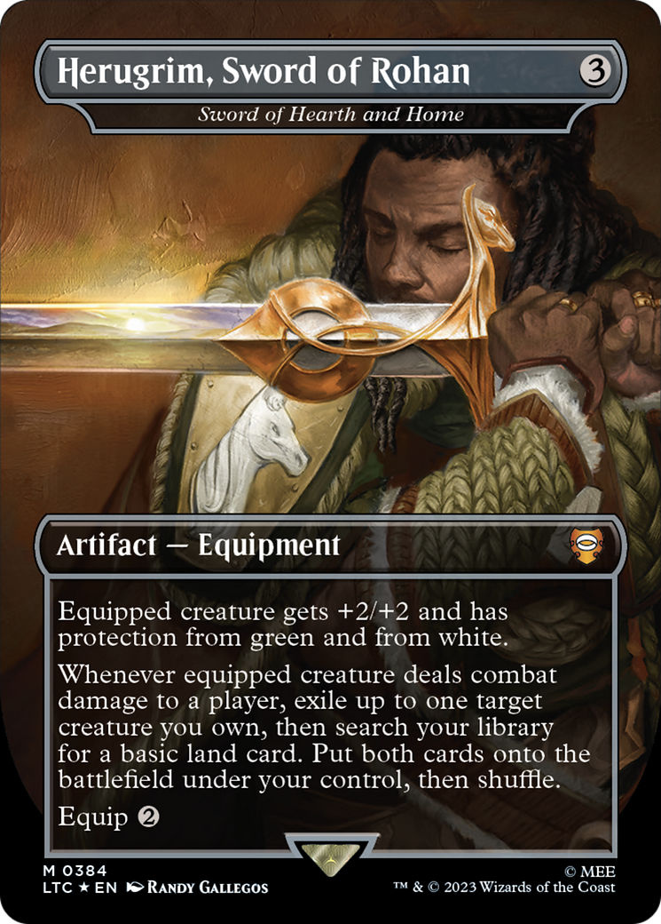 Herugrim, Sword of Rohan - Sword of Hearth and Home (Surge Foil Realms and Relics) [The Lord of the Rings: Tales of Middle-Earth Commander] | Gate City Games LLC