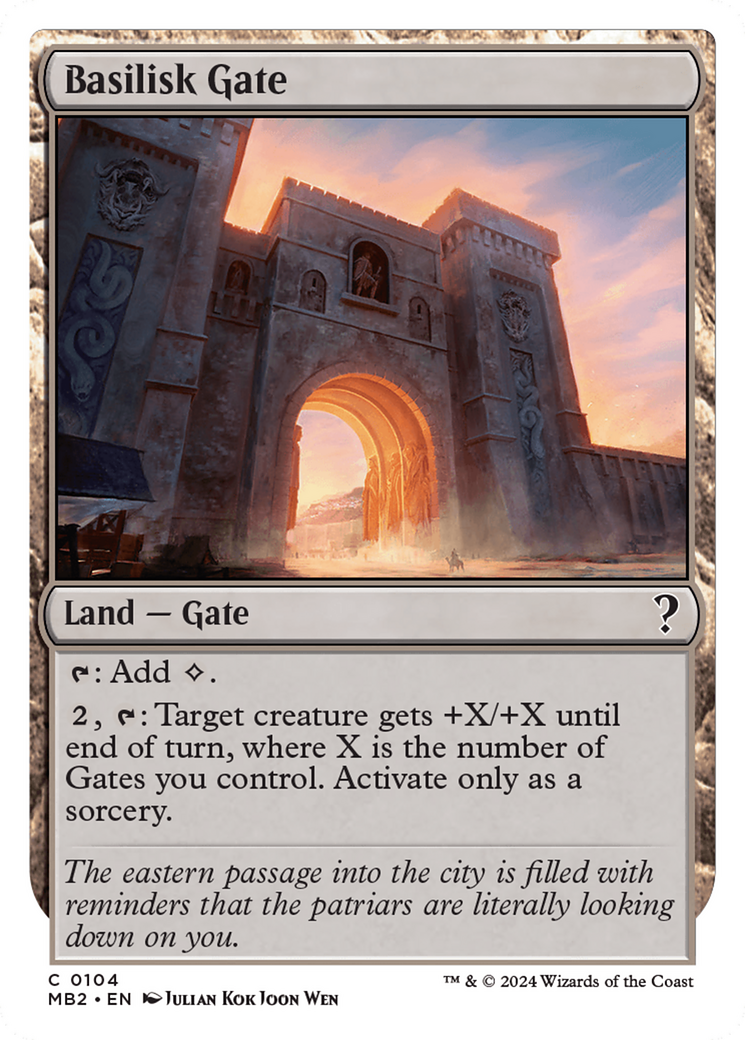 Basilisk Gate (White Border) [Mystery Booster 2] | Gate City Games LLC