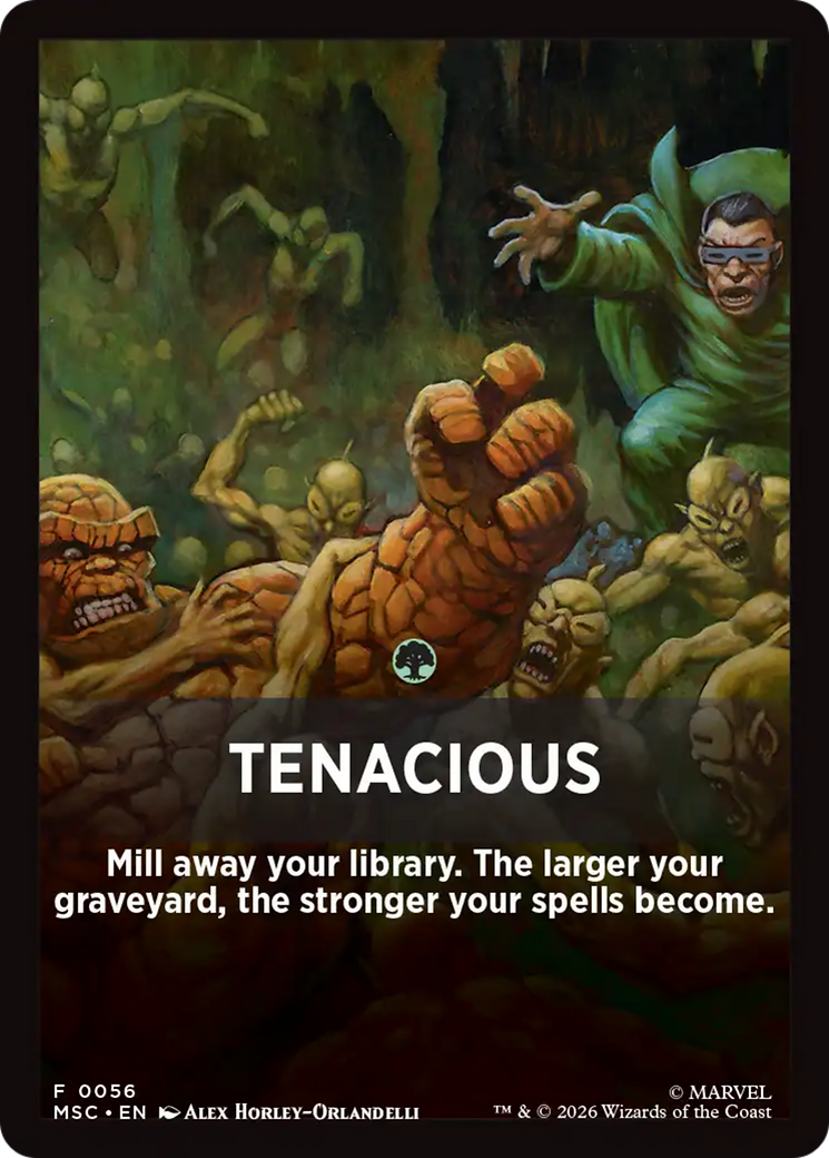 Tenacious Theme Card [Marvel Super Heroes Commander] | Gate City Games LLC