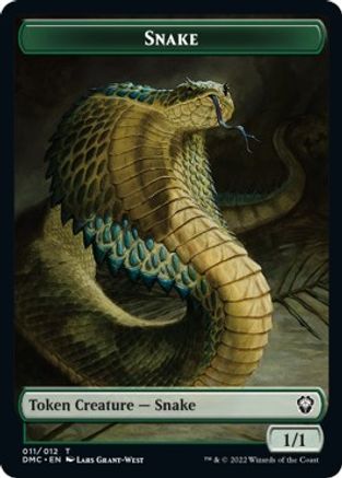 Snake // Hydra Double-Sided Token [Dominaria United Commander Tokens] | Gate City Games LLC