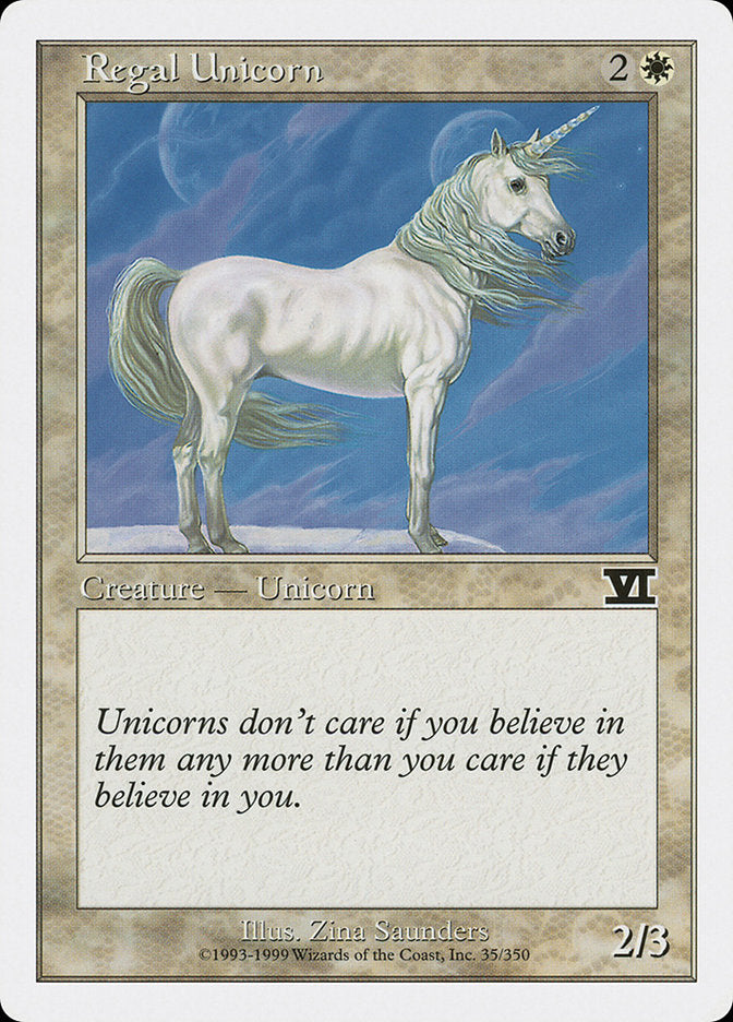Regal Unicorn [Classic Sixth Edition] | Gate City Games LLC