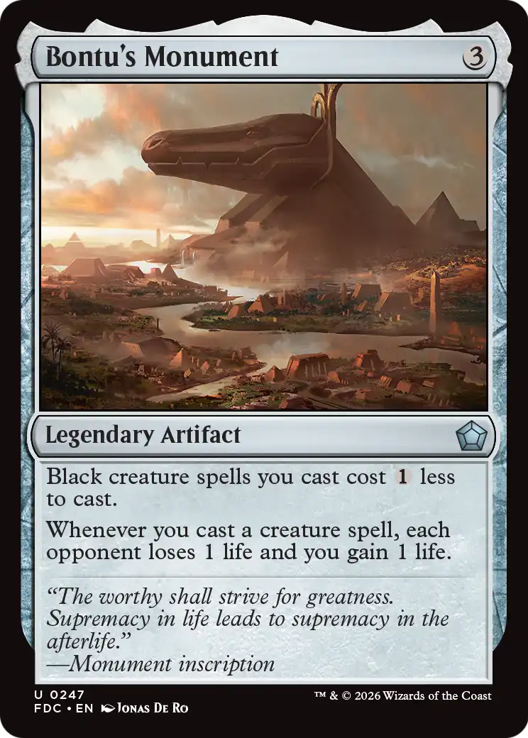 Bontu's Monument [Foundations Commander] | Gate City Games LLC