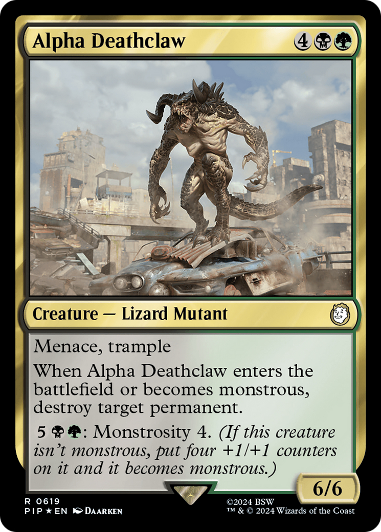 Alpha Deathclaw (Surge Foil) [Fallout] | Gate City Games LLC