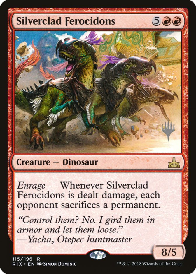 Silverclad Ferocidons (Promo Pack) [Rivals of Ixalan Promos] | Gate City Games LLC