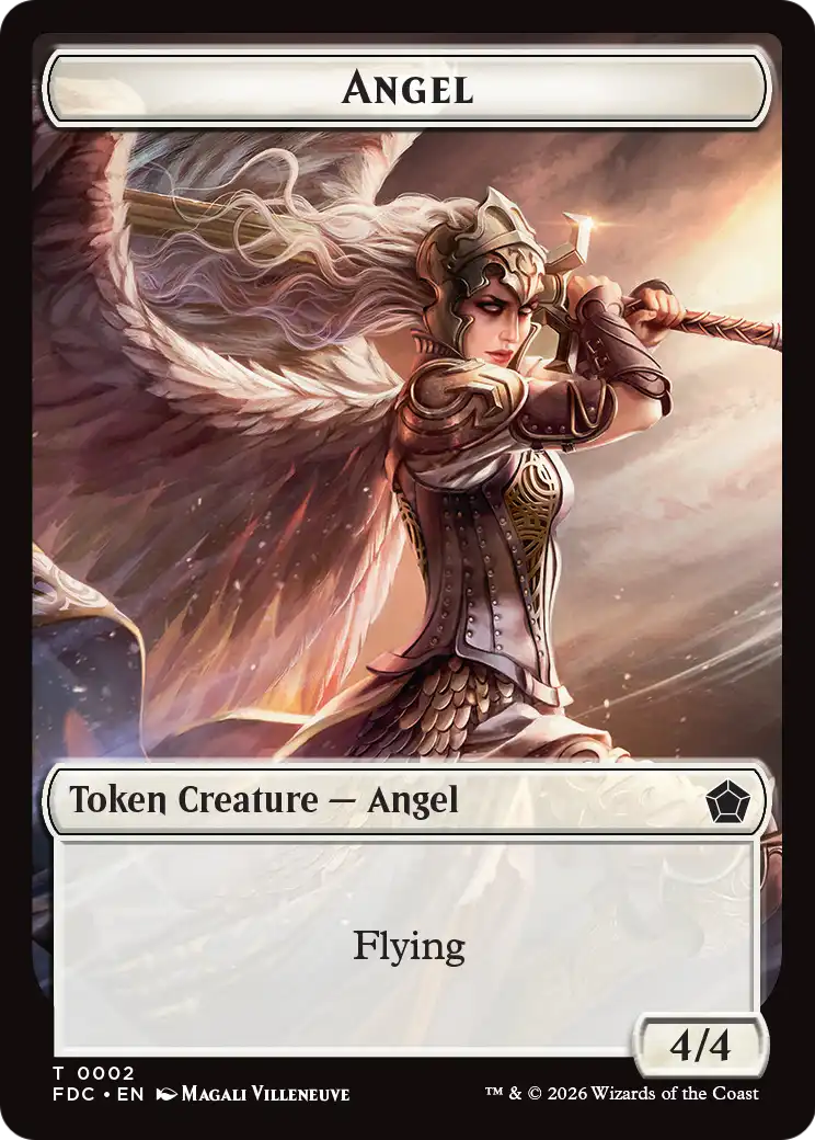 Angel (0001) // Angel (0002) Double-Sided Token [Foundations Commander Tokens] | Gate City Games LLC