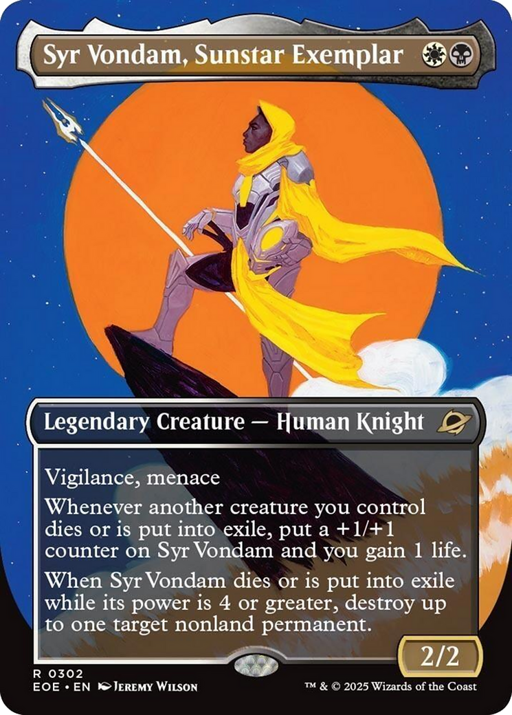Syr Vondam, Sunstar Exemplar (Borderless) [Edge of Eternities] | Gate City Games LLC