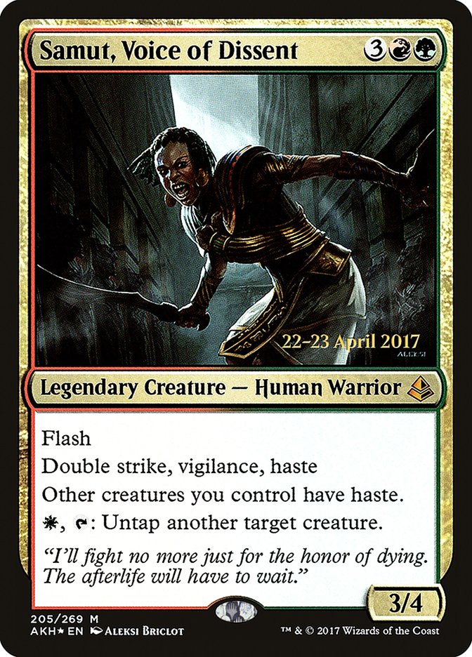 Samut, Voice of Dissent [Amonkhet Prerelease Promos] | Gate City Games LLC