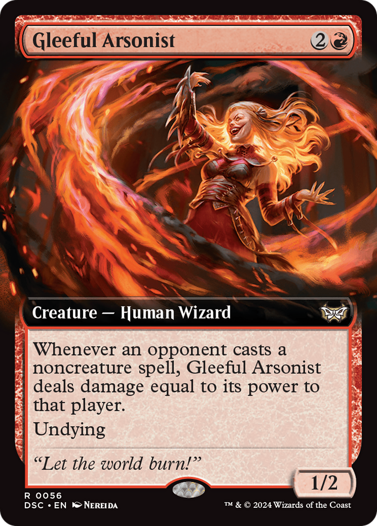 Gleeful Arsonist (Extended Art) [Duskmourn: House of Horror Commander] | Gate City Games LLC