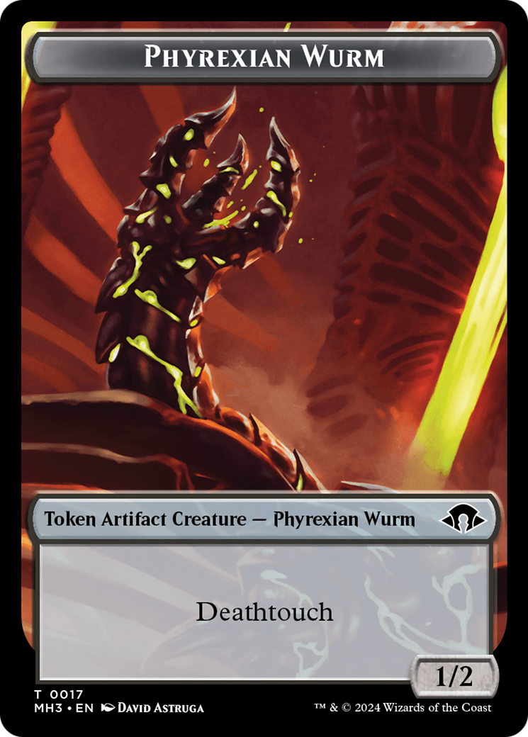 Phyrexian Wurm Token (0017) [Modern Horizons 3 Tokens] | Gate City Games LLC