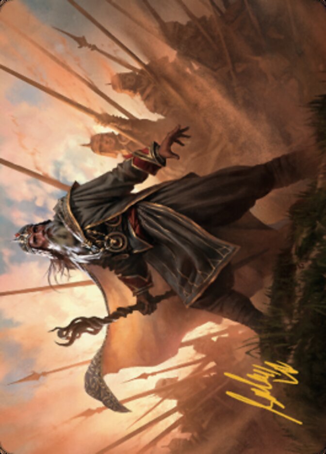 Hazezon, Shaper of Sand Art Card (Gold-Stamped Signature) [Dominaria United Art Series] | Gate City Games LLC