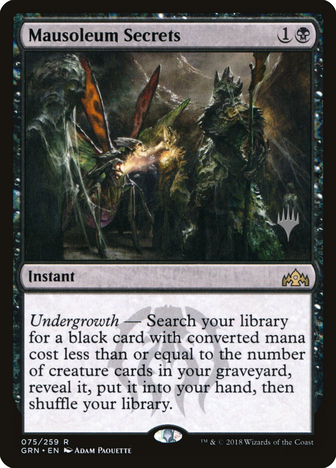 Mausoleum Secrets (Promo Pack) [Guilds of Ravnica Promos] | Gate City Games LLC