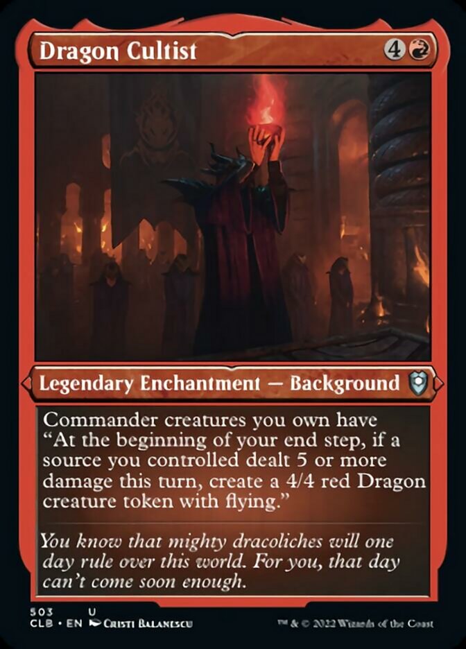 Dragon Cultist (Foil Etched) [Commander Legends: Battle for Baldur's Gate] | Gate City Games LLC