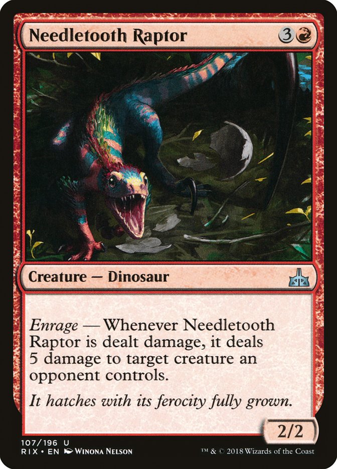 Needletooth Raptor [Rivals of Ixalan] | Gate City Games LLC