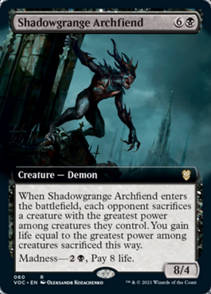 Shadowgrange Archfiend (Extended Art) [Innistrad: Crimson Vow Commander] | Gate City Games LLC