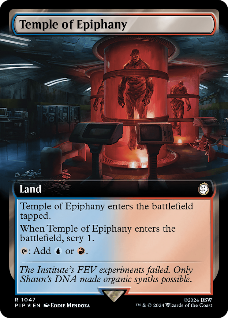 Temple of Epiphany (Extended Art) (Surge Foil) [Fallout] | Gate City Games LLC