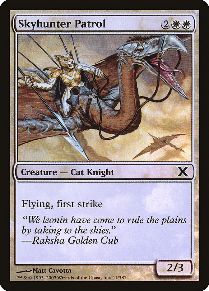 Skyhunter Patrol (Premium Foil) [Tenth Edition] | Gate City Games LLC