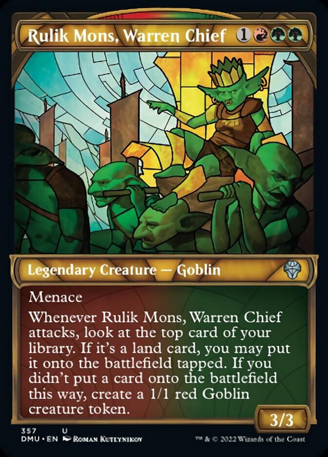 Rulik Mons, Warren Chief (Showcase Textured) [Dominaria United] | Gate City Games LLC