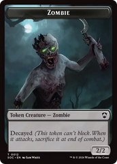 Snake // Zombie Double-Sided Token [Secrets of Strixhaven Commander Tokens] | Gate City Games LLC